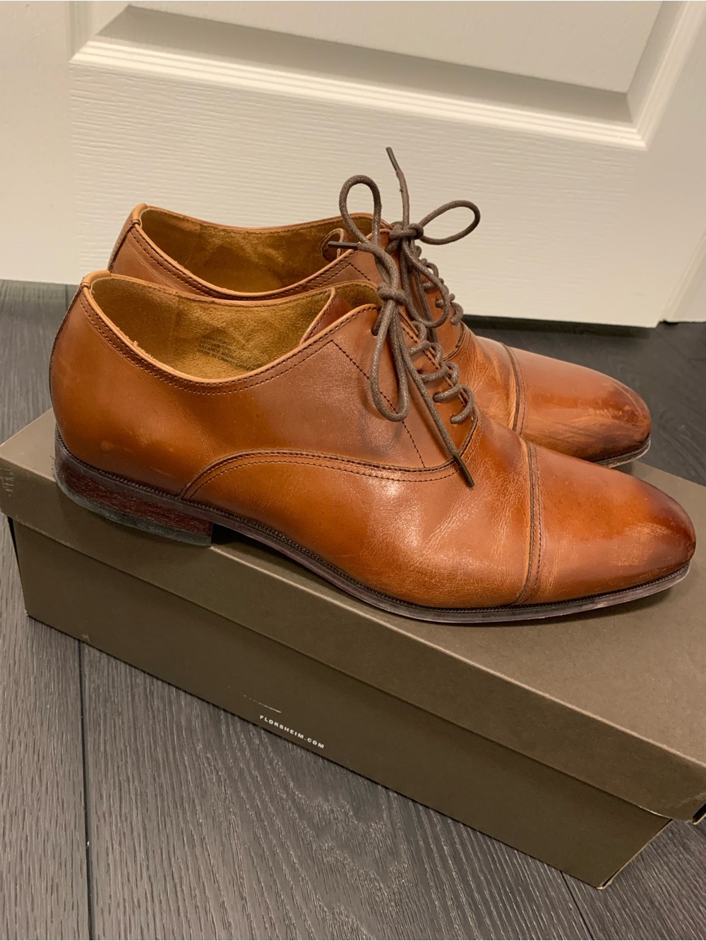 Men’s Brown Leather Florsheim Francisco Shoe - Size 10